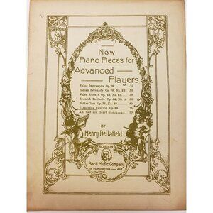 Sheet Music-"Tarantella" a Caprice by Henry Dellafield, 1917 Antique